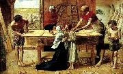 Sir John Everett Millais christ in the house of his parents oil painting